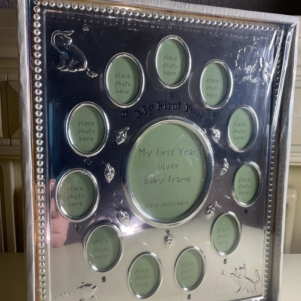 Disney Classic Pooh Silver Baby Photo Frame First Year Memory Frame